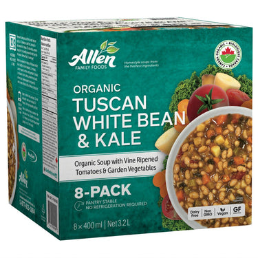 Allen Family Foods Organic Tuscan White Bean & Kale Soup - 8 x 400 ML